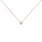 Original Haus of Brilliance 10K Rose Gold 1/10ct. TDW Solitaire Diamond Pendant Necklace(H-I,SI2-I1)