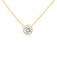 Original Haus of Brilliance 10K Yellow Gold 1/10ct. TDW Solitaire Diamond Pendant Necklace(H-I,SI2-I1)