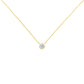 Original Haus of Brilliance 10K Yellow Gold 1/10ct. TDW Solitaire Diamond Pendant Necklace(H-I,SI2-I1)