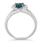 Original Haus of Brilliance 14k White Gold 1 1/3 ct TDW Treated Blue Diamond Engagement Ring (Blue, SI2-I1)