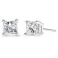 Original Haus of Brilliance 14K White Gold 1/2ct TDW Princess Cut Diamond Solitaire Stud Earrings (G-H, SI2-I1)