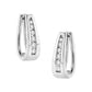 Original Haus of Brilliance 14k White Gold 1/4 cttw Channel-Set Brilliant Round-Cut Diamond Hoop Earrings (I-J, I2-I3)