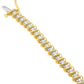 Original Haus of Brilliance 18K Yellow Gold 3ct. TDW. Diamond Tennis S-Link Bracelet (I-J, I1-I2)