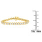 Original Haus of Brilliance 18K Yellow Gold 3ct. TDW. Diamond Tennis S-Link Bracelet (I-J, I1-I2)