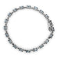 Original Haus of Brilliance .925 Sterling Silver 11.0 Cttw Oval Shaped Created Light Blue Topaz Link Bracelet - 7 inch