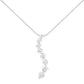 Original Haus of Brilliance AGS Certified 14k White Gold 3.0 cttw Baguette,Brilliant Round Diamond Journey 18" Pendant Necklace