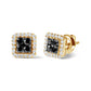 Original Haus of Brilliance Men's 10K Yellow Gold 5/8 Cttw White and Black Treated Diamond Composite with Halo Stud Earring (Black / I-J, I2-I3 Clarity)