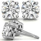 1.0 Ct. Round Brilliant Cut Natural Clarity Enhanced Diamond Stud Earrings In 14K Gold