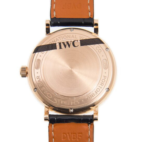 Original IWC Portofino 18kt Rose Gold Anthracite Dial Diamond Automatic Midsize Watch 4581-08