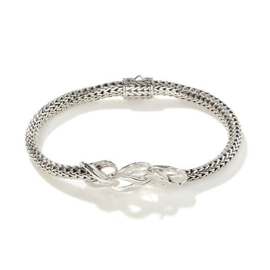 Original John Hardy Asli Classic Chain Link Silver Extra-Small Bracelet 5mm with Pusher Clasp, Size M - BB90240XM