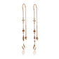 Original Kendra Scott Yves 14K Yellow Gold White Diamond and Rainbow Moonstone Threader Earrings 4217701701