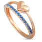 Original LB Exclusive 14K Rose Gold Sapphire Heart Ring