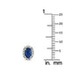 Original LB Exclusive 14K White Gold 0.10ct Diamond and Sapphire Earrings ER4 15565WSA