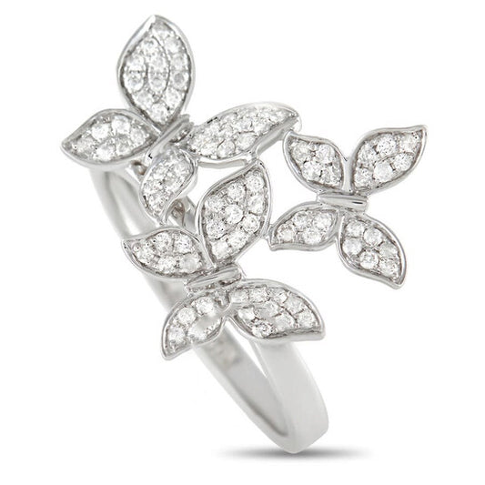 Original LB Exclusive 14K White Gold 0.30ct Diamond Butterfly Ring