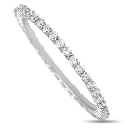 Original LB Exclusive 14K White Gold 0.46 ct Diamond Eternity Band Ring