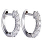 Original LB Exclusive 14K White Gold 0.50 ct Diamond Huggie Hoop Earrings