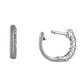 Original LB Exclusive 14K White Gold 0.50 ct Diamond Huggie Hoop Earrings