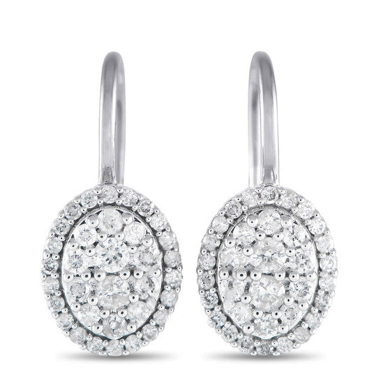 Original LB Exclusive 14K White Gold 0.75ct Diamond Drop Earrings