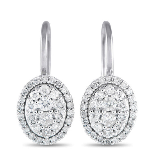 Original LB Exclusive 14K White Gold 0.75ct Diamond Drop Earrings