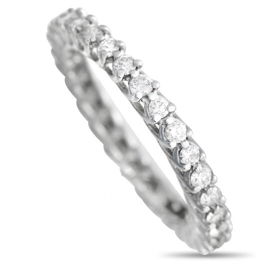 Original LB Exclusive 14K White Gold 0.80 ct Diamond Eternity Band Ring