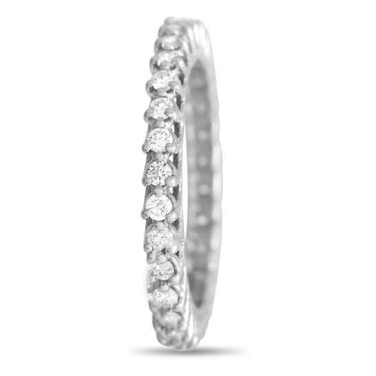 Original LB Exclusive 14K White Gold 0.80 ct Diamond Eternity Band Ring