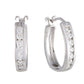 Original LB Exclusive 14K White Gold Channel Set 0.5 ct Diamond Huggies Hoop Earrings