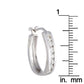 Original LB Exclusive 14K White Gold Channel Set 0.5 ct Diamond Huggies Hoop Earrings