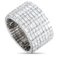 Original LB Exclusive 14K White Gold Diamond 2.48 ct Wide Band Ring