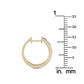 Original LB Exclusive 14K Yellow Gold 0.25ct Diamond and Sapphire Hoop Earrings