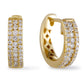 Original LB Exclusive 14K Yellow Gold 0.35 ct Diamond Small Hoop Huggies Earrings