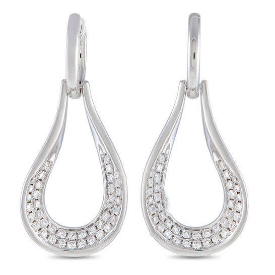 Original LB Exclusive 18K White Gold 1.65ct Diamond Drop Earrings