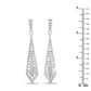 Original LB Exclusive 18K White Gold 5.34ct Diamond Geometric Drop Earrings