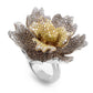 Original LB Exclusive 18K White Gold Multi Gold Brown   Yellow Diamond Flower Ring CRR7932