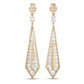 Original LB Exclusive 18K Yellow Gold 3.55ct Diamond Geometric Drop Earrings