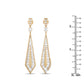 Original LB Exclusive 18K Yellow Gold 3.55ct Diamond Geometric Drop Earrings