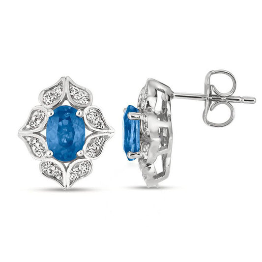 Original Le Vian  Blueberry Sapphire Earrings set in 14K Vanilla Gold