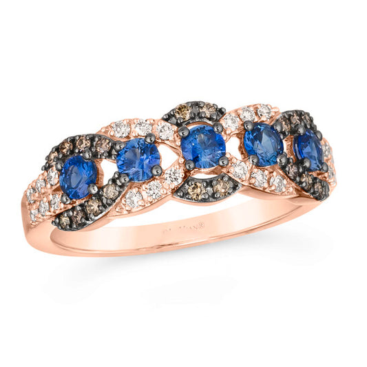 Original Le Vian  Blueberry Sapphire Ring set in 14K Strawberry Gold