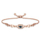 Original Le Vian Bolo Bracelet Deep Sea Blue Topaz, Nude Diamonds set in 14K Strawberry Gold 82231