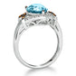 Original Le Vian Ladies Blue Topaz Rings set in 14K Vanilla Gold