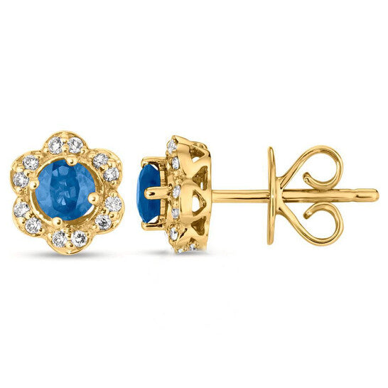 Original Le Vian Ladies Blueberry Sapphire Earrings set in 14K Honey Gold