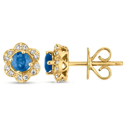 Original Le Vian Ladies Blueberry Sapphire Earrings set in 14K Honey Gold