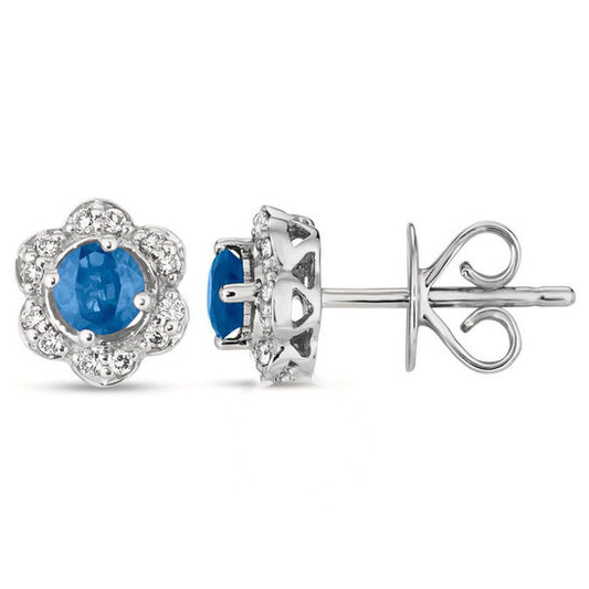 Original Le Vian Ladies Blueberry Sapphire Earrings set in 14K Vanilla Gold