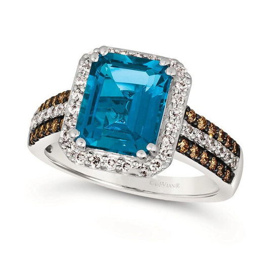 Original Le Vian Ladies Deep Sea Blue Topaz Rings set in 14K Vanilla Gold