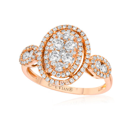 Original Le Vian Ring Vanilla Diamonds set in 14K Strawberry Gold Ring Size 7 R13989WH