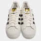 Original Adidas White/Black Leather And Rubber Cap Toe Superstar Low Top Sneakers Size 42 2/3