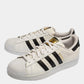 Original Adidas White/Black Leather And Rubber Cap Toe Superstar Low Top Sneakers Size 42 2/3