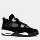 Original Air Jordan Black Jordan 4 Retro White Thunder Sneaker Size EU 41 (Never Used)