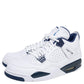 Original Air Jordan White/Legend Blue Leather Columbia Jordan 4 Retro Sneakers Size 42 (Never Used)