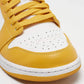 Original Air Jordans Yellow/White Leather Jordan 1 Low Pollen Sneakers Size 43