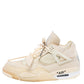 Original Air Jordan x Off White Beige Leather And Mesh 4 Retro Sail Sneakers Size 43